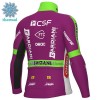 Completo Maglia ML + Pantaloncino con bretelle ML 2022 Bardiani-CSF Faizane Winter Invernale Verde Lilla